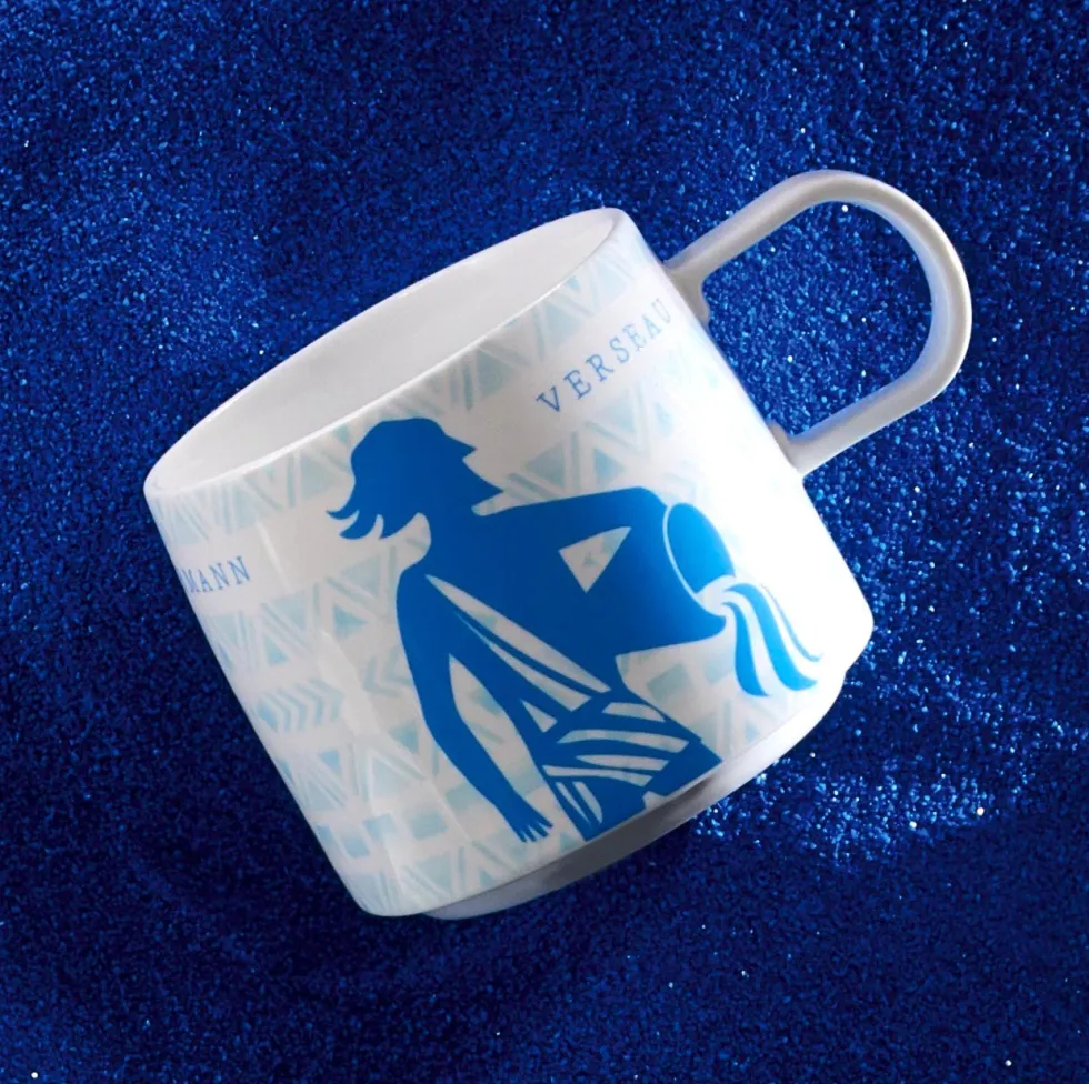 Henkelbecher Porzellan WASSERMANN ASA Muga Star Signs 350 ml