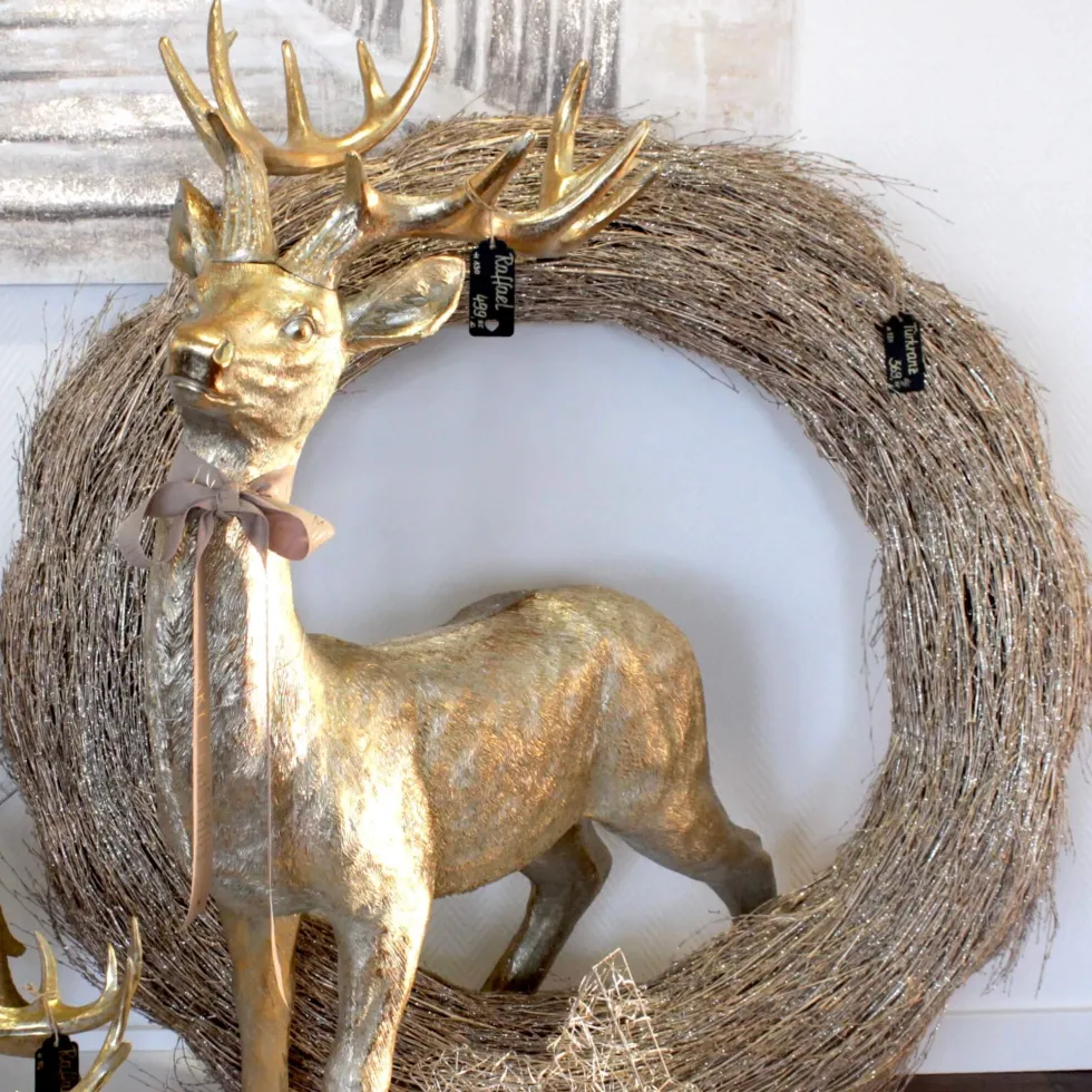 Hirsch Deko Figur gold Raffael H 130 | 81 | 56 cm