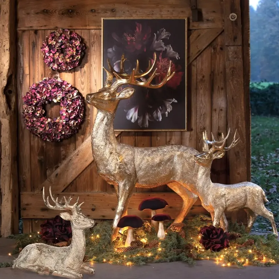 Hirsch Deko Figur gold Raffael H 130 | 81 | 56 cm