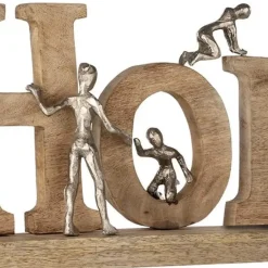 Holzskulptur Schriftzug HOME Breite 58 cm