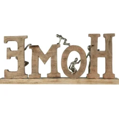 Holzskulptur Schriftzug HOME Breite 58 cm