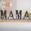 Holzskulptur Schriftzug MAMA Breite 38 cm