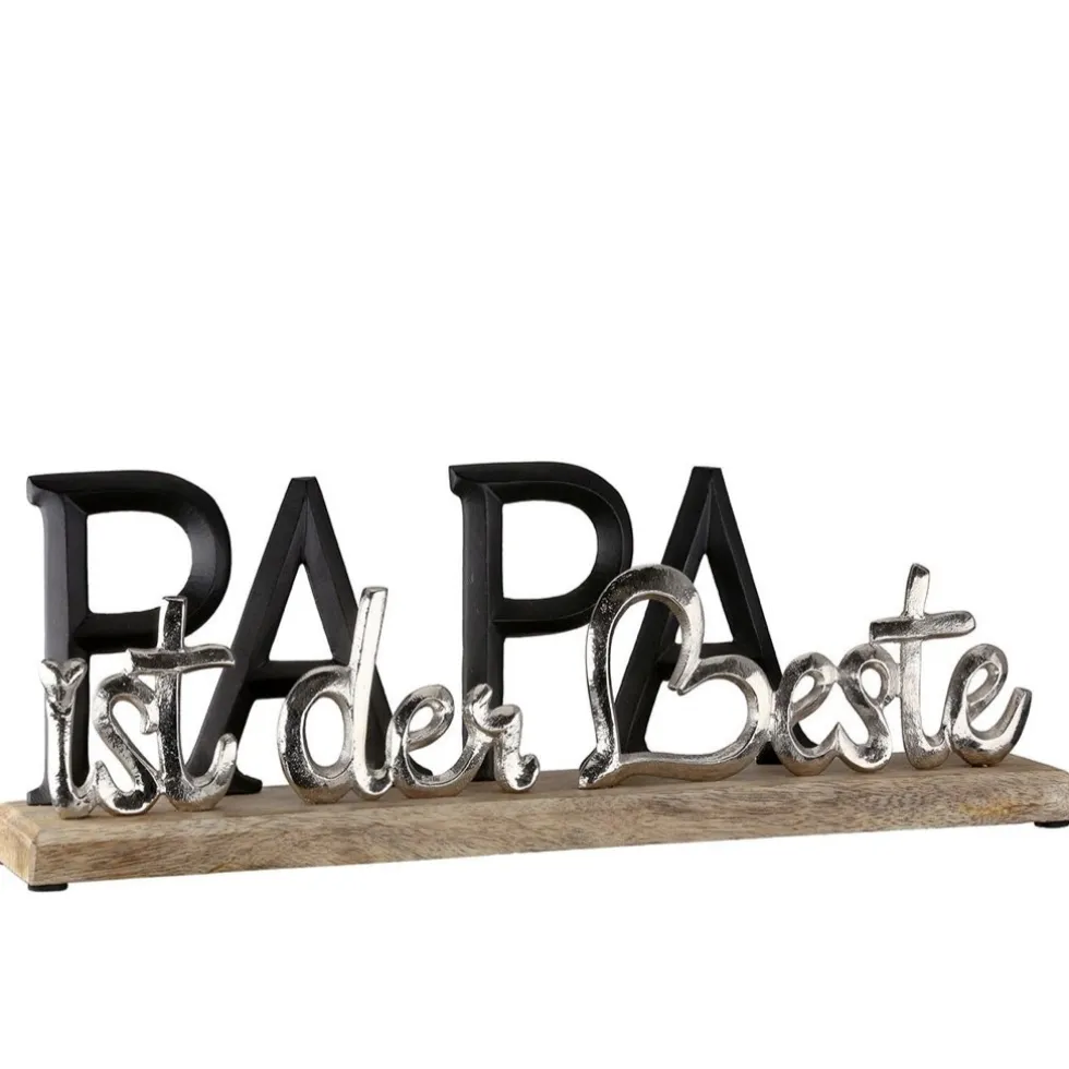 Holzskulptur Schriftzug PAPA Breite 38 cm