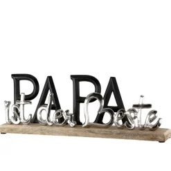 Holzskulptur Schriftzug PAPA Breite 38 cm