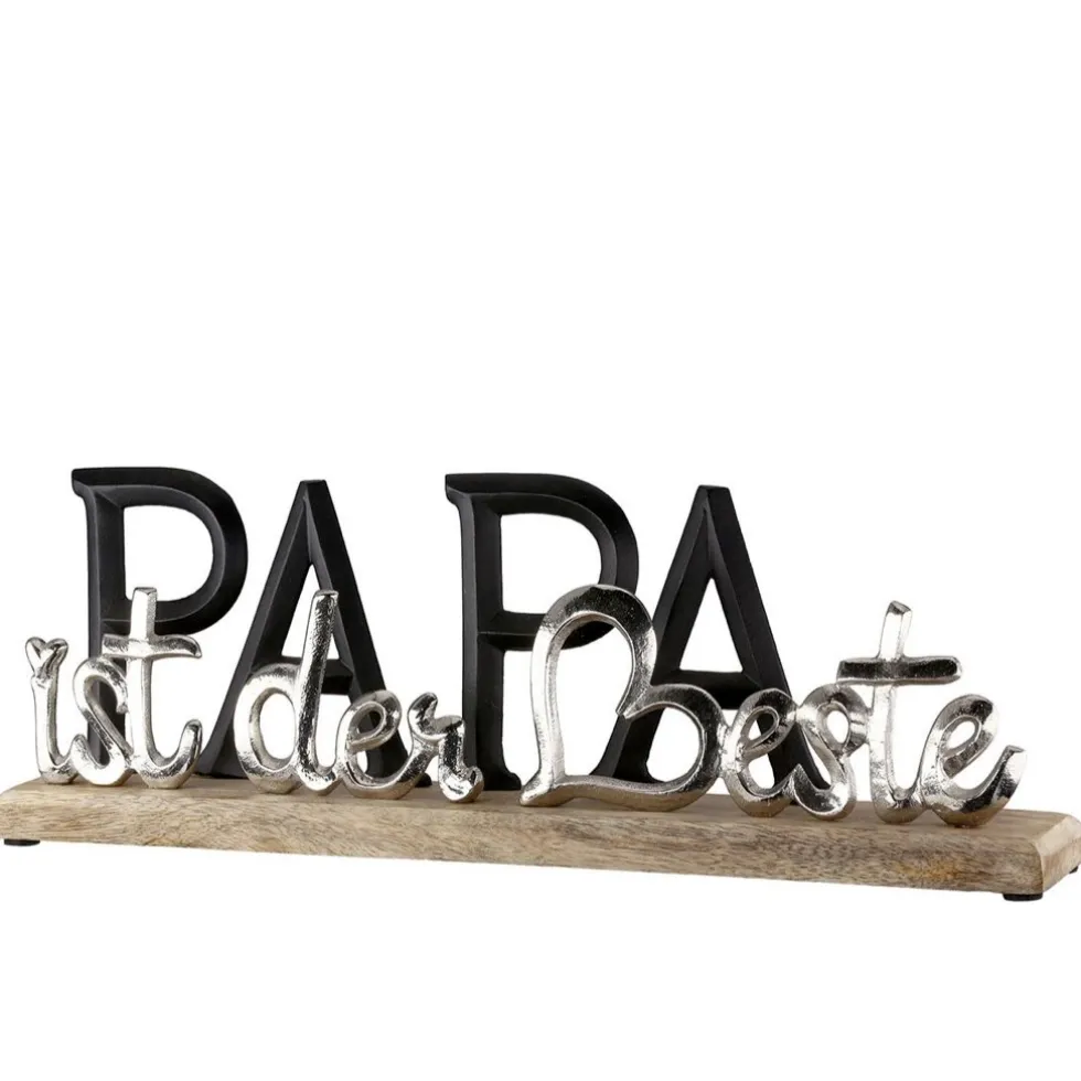 Holzskulptur Schriftzug PAPA Breite 38 cm