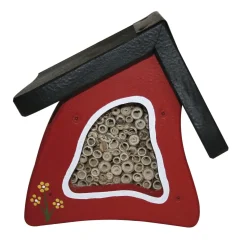 Insektenhotel Insektenstübchen rot Vogelvilla Höhe 17 cm