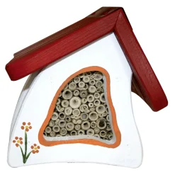 Insektenhotel Insektenstübchen weiß Vogelvilla Höhe 17 cm