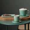 Kaffeetasse mit Untertasse ASA Porzellan grün COPPA MINTO 250 ml