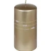 Kaheku Kerzen Stumpenkerzen 4er-Set Kolia gold 14×7 cm