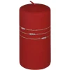 Kaheku Kerzen Stumpenkerzen 4er-Set Kolia rot 17×7 cm