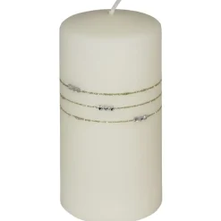 Kaheku Kerzen Stumpenkerzen 4er-Set Kolia cremeweiß 14×7 cm