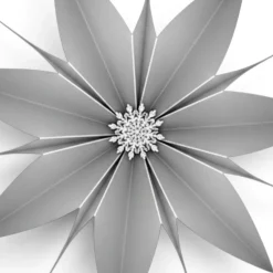 Kaheku Papierstern Faltstern Alea Grau | Ø 20 / 40 cm | Eleganter Falt-Weihnachtsstern