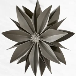 Kaheku Papierstern Faltstern Alea Grau | Ø 20 / 40 cm | Eleganter Falt-Weihnachtsstern