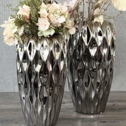 Kaheku Vase Keramik Baku silber