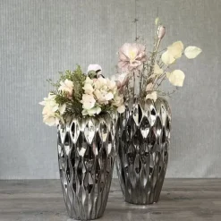 Kaheku Vase Keramik Baku silber