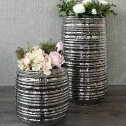 Kaheku Vase Keramik silber Medan