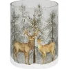 Kaheku Windlicht Glas Akron Hirsche
