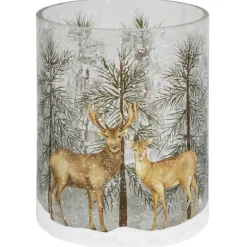 Kaheku Windlicht Glas Akron Hirsche