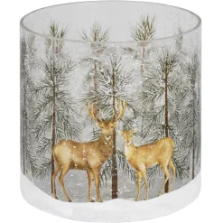 Kaheku Windlicht Glas Akron Hirsche