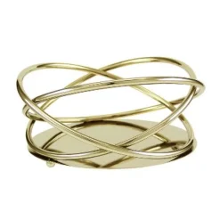 Kaheku Windlicht Glas Crowne gold