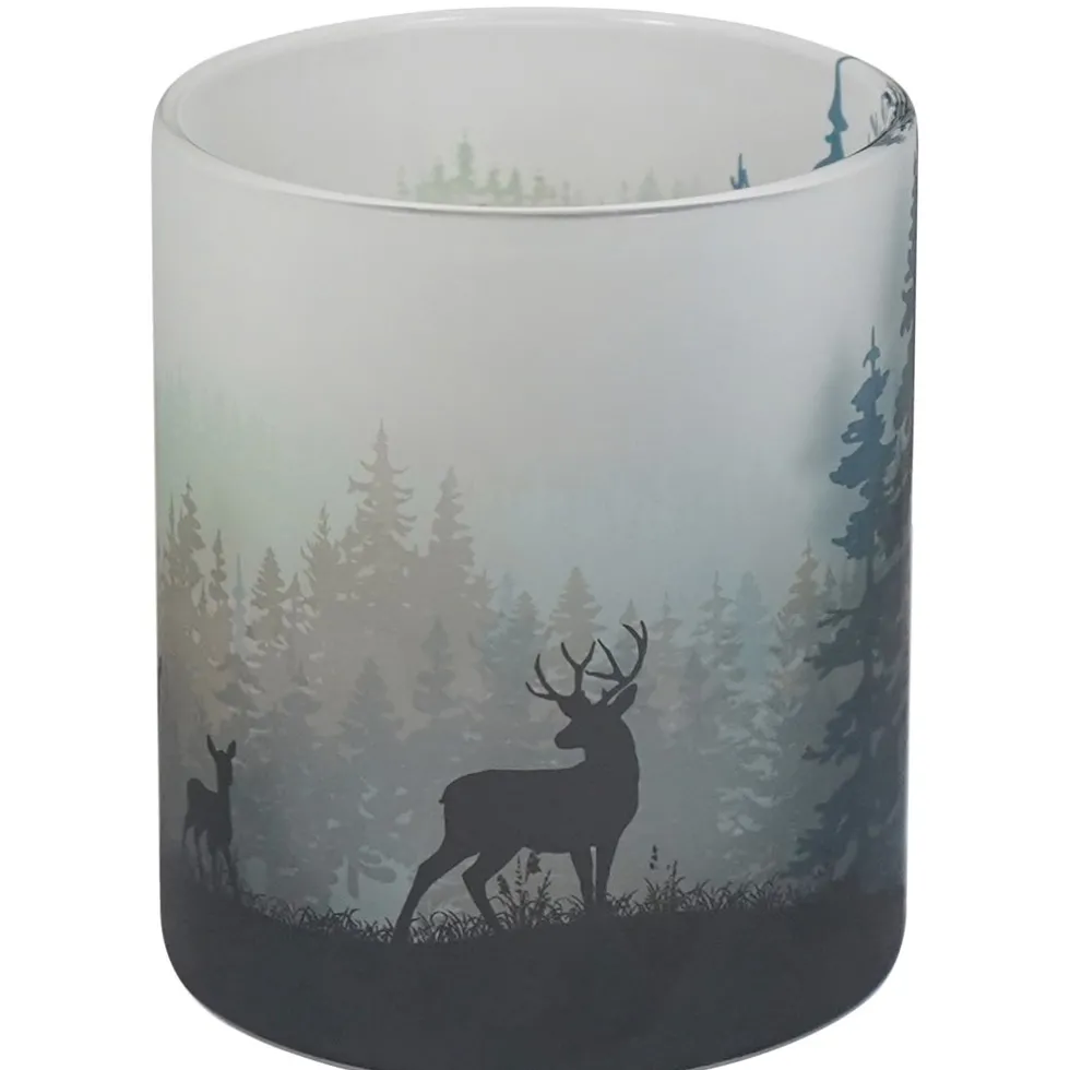 Kaheku Windlicht Glas satiniert Rinaldi Wald