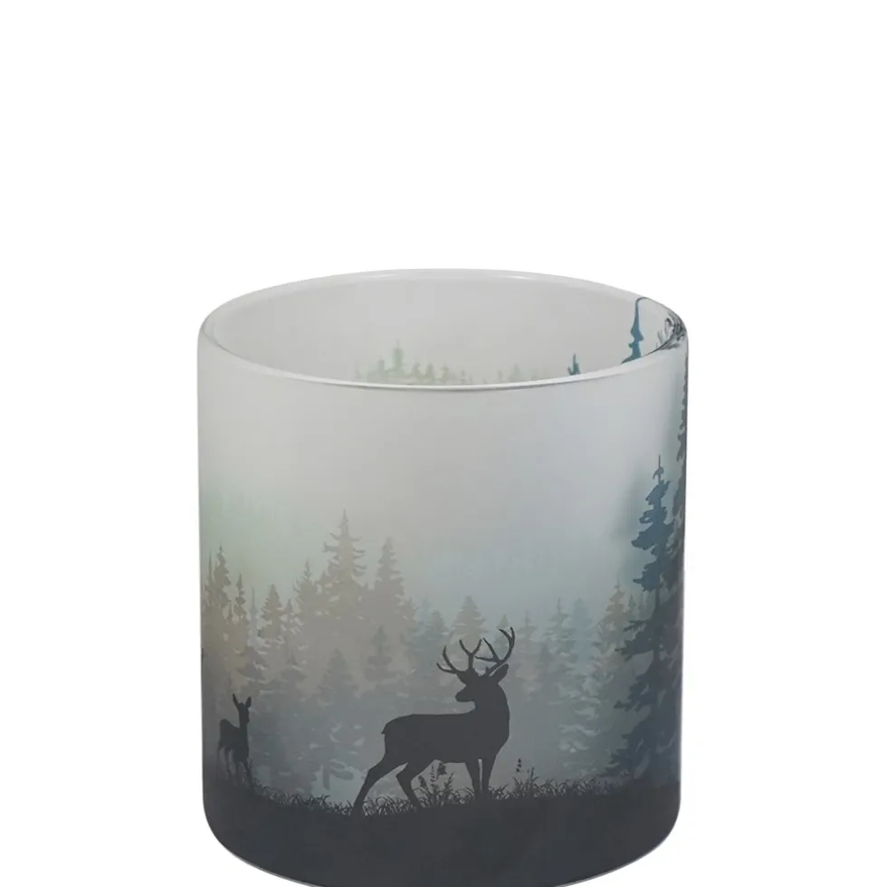 Kaheku Windlicht Glas satiniert Rinaldi Wald