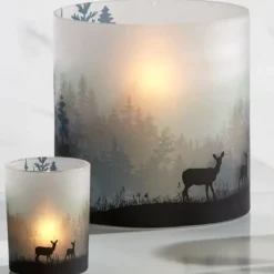 Kaheku Windlicht Glas satiniert Rinaldi Wald