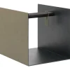 Kaminholzregal innen LIND DNA Nupo Leder army green H 31 cm