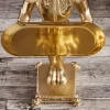 Kartenhalter Hirsch mit Schale gold Höhe 56 cm