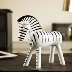 Kay Bojesen Zebra schwarz weiß Höhe 14 cm
