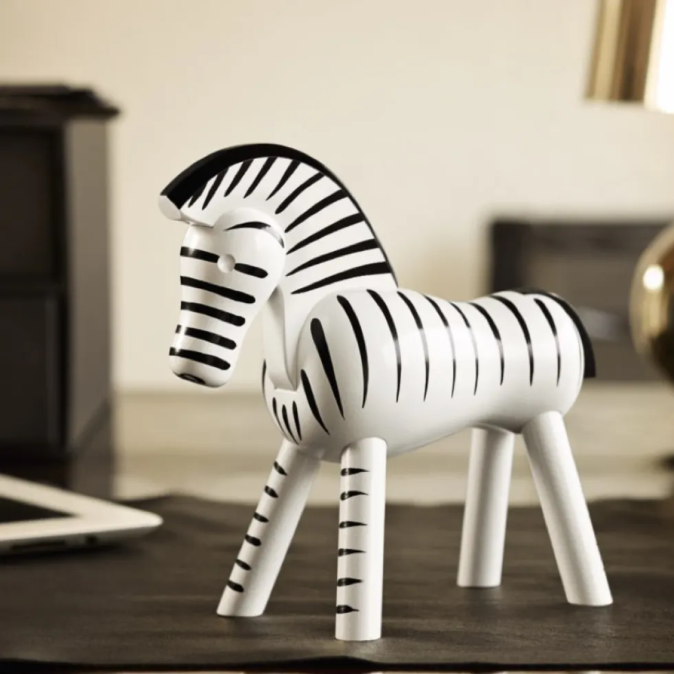 Kay Bojesen Zebra schwarz weiß Höhe 14 cm