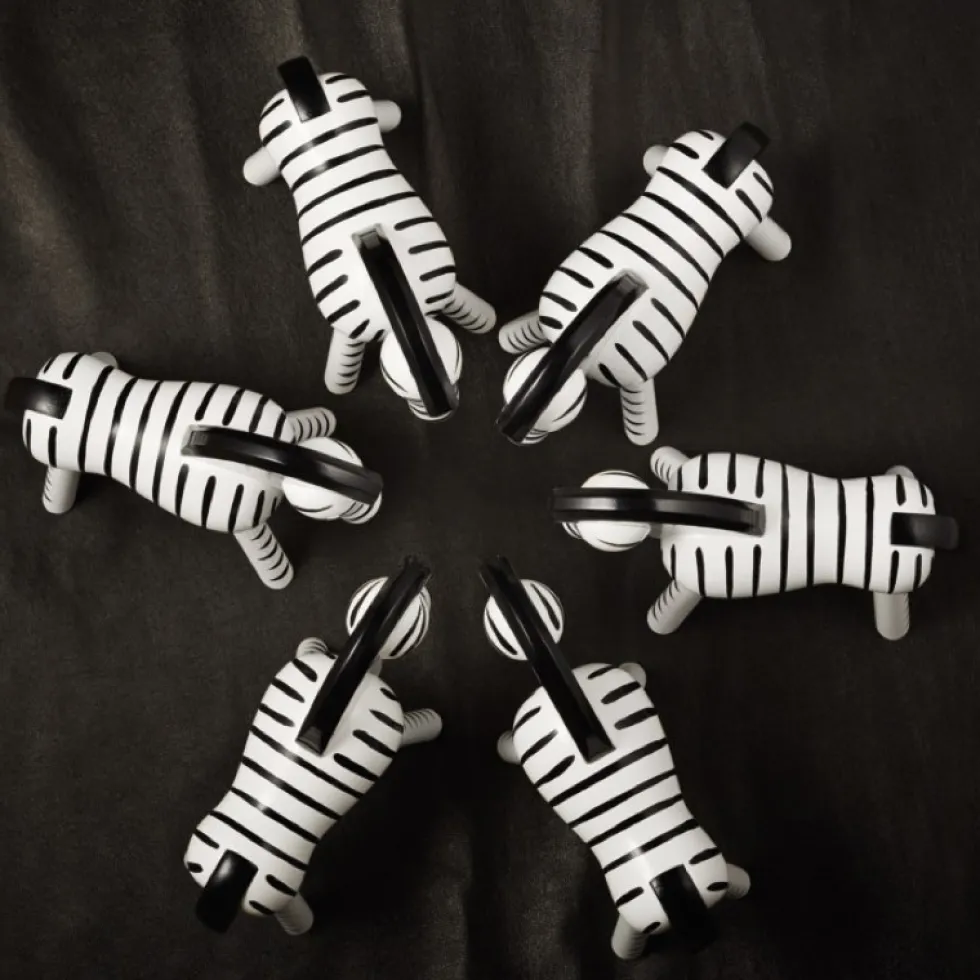 Kay Bojesen Zebra schwarz weiß Höhe 14 cm