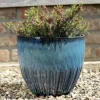 Keramik Blumentopf blau Dyon 3er Set