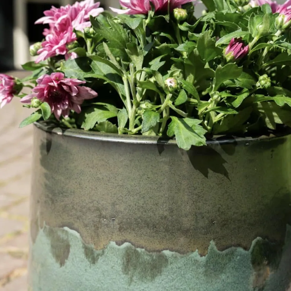 Keramik Blumentopf 3er Set Anouk grün