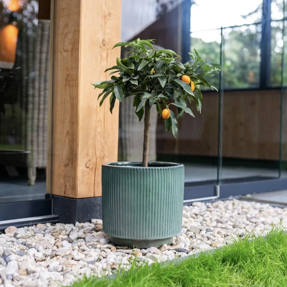 Keramik Blumentopf 3er Set Iona türkis