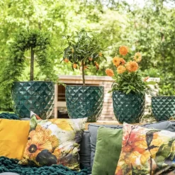 Keramik Blumentopf Felix türkis 4er Set