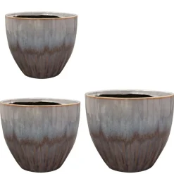 Keramik Blumentopf purple Dyon 3er Set