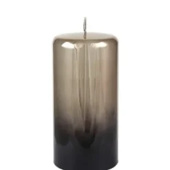 Kerze braun schwarz 2er Set Cylinderkerze Cellini Höhe 10 cm