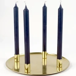 Kerzenhalter Adventskranz gold Sago 30 cm