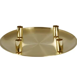 Kerzenhalter Adventskranz gold Sago 30 cm