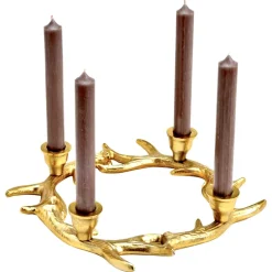 Kerzenhalter Adventskranz KINGSTON gold Edzard Durchmesser 21 cm