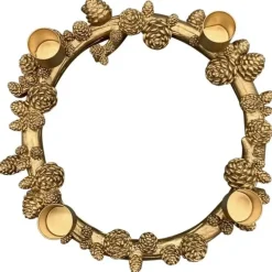 Kerzenhalter Adventskranz Lilian gold 23 cm