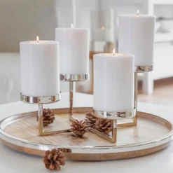 Kerzenhalter Adventskranz silber Pamplona Edzard