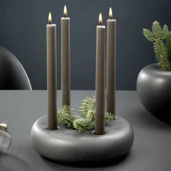 Kerzenhalter Adventskranz schwarz Keramik ASA iron
