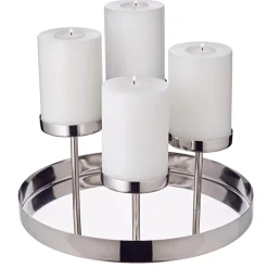Kerzenhalter Adventskranz silber Marbella Edzard Ø 31 cm