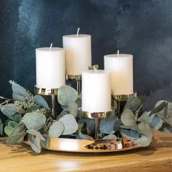 Kerzenhalter Adventskranz silber Marbella Edzard Ø 31 cm