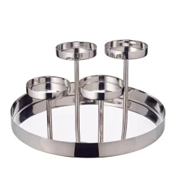 Kerzenhalter Adventskranz silber Marbella Edzard Ø 31 cm