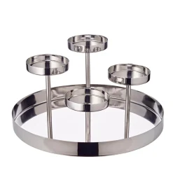 Kerzenhalter Adventskranz silber Marbella Edzard Ø 31 cm