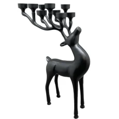 Kerzenhalter Rentier RUDOLF schwarz Höhe 49 cm