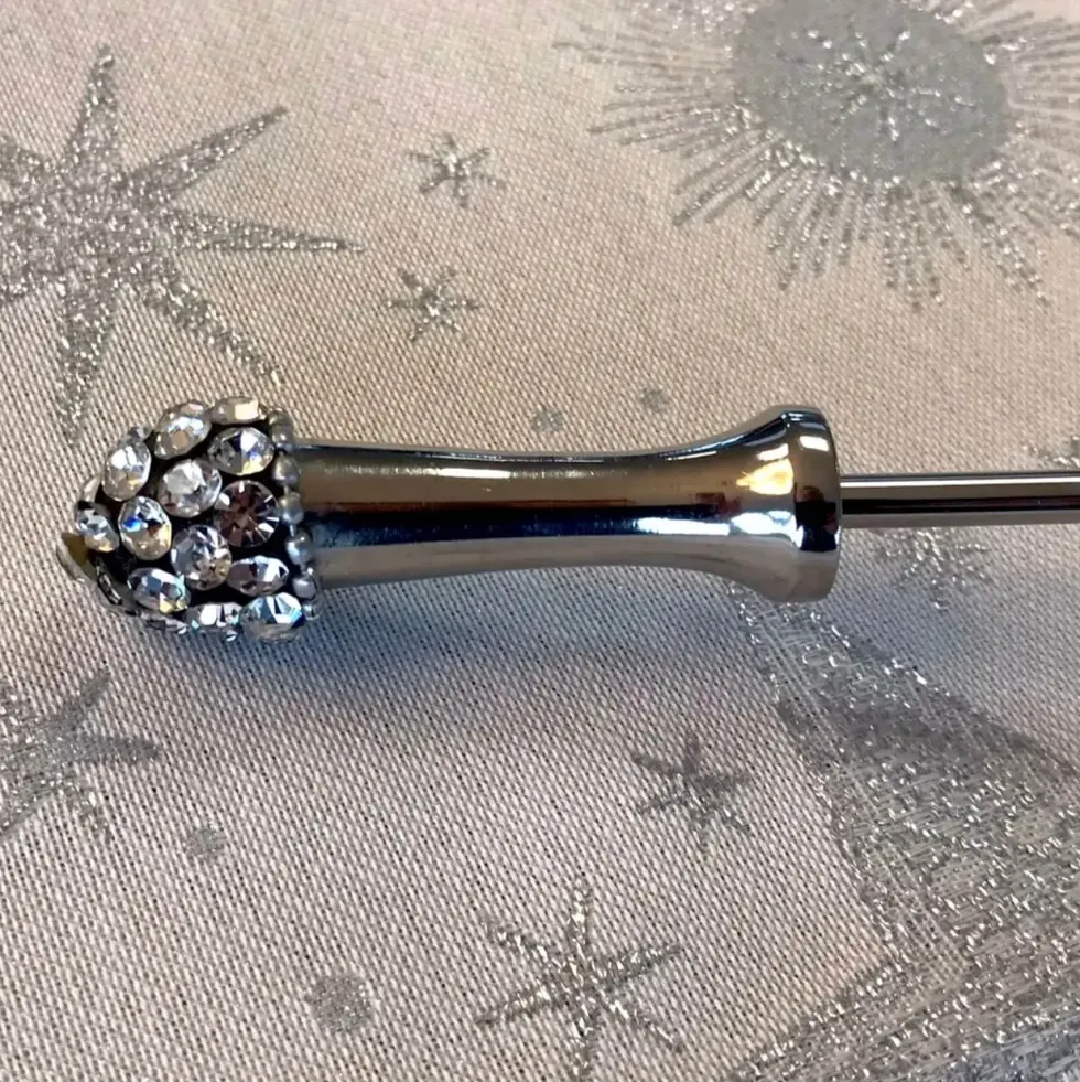 Kerzenlöscher Bent silber Kaheku Länge 36 cm